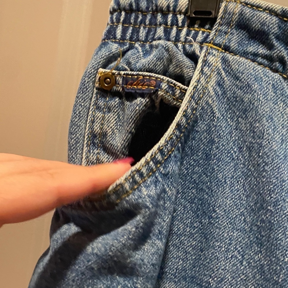 Vintage Chic Mom Jeans 18 Tall High Rise 100% Cotton USA Blue Denim - Picture 9 of 16
